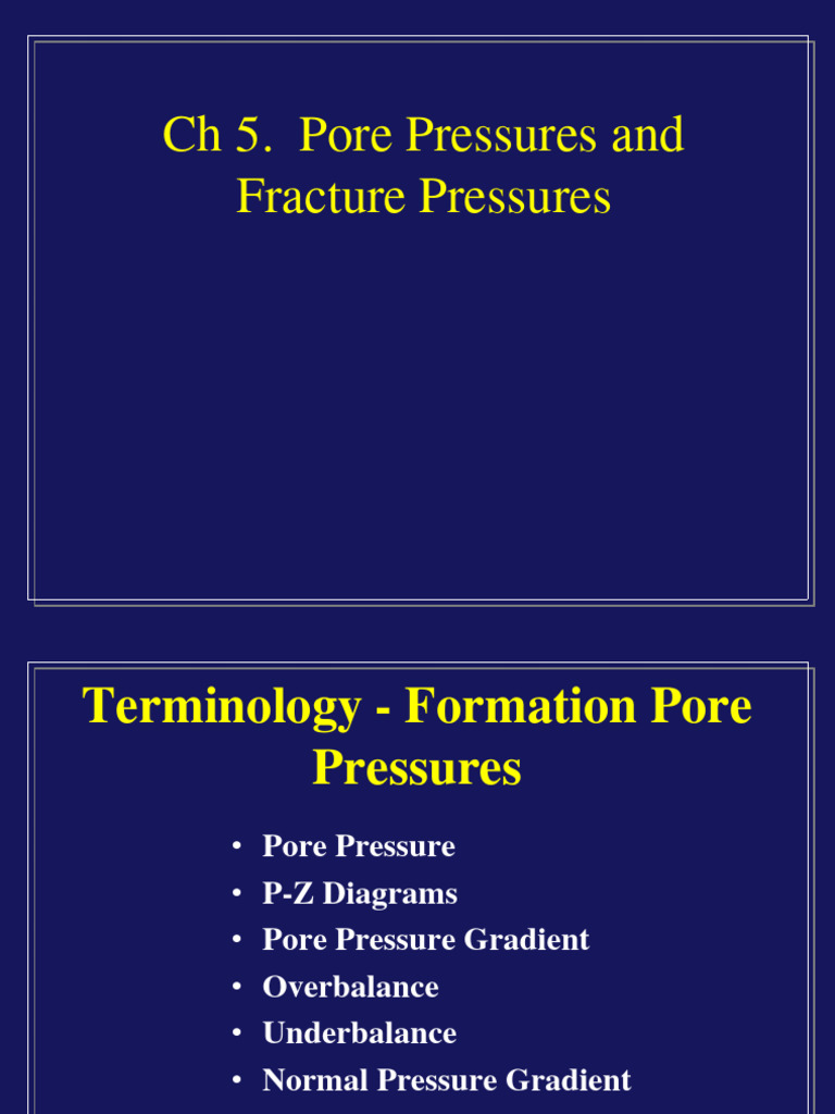 Pore and Fracture Pressure Analysis | PDF | Science & Mathematics