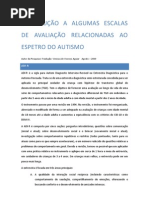 INTRODUÇÃO A ALGUMAS ESCALAS DE AVALIAÇÃO RELACIONADAS AO ESPETRO DO AUTISMO