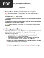 Organizational Behavior - Chapter 1