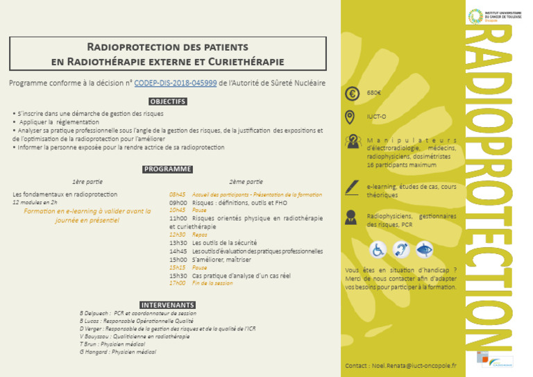 Formation en Radioprotection en Radiothérapie | PDF | Physique médicale ...