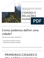 Aula 6º Ano Slides - Cidades e Relaçoes Humanas