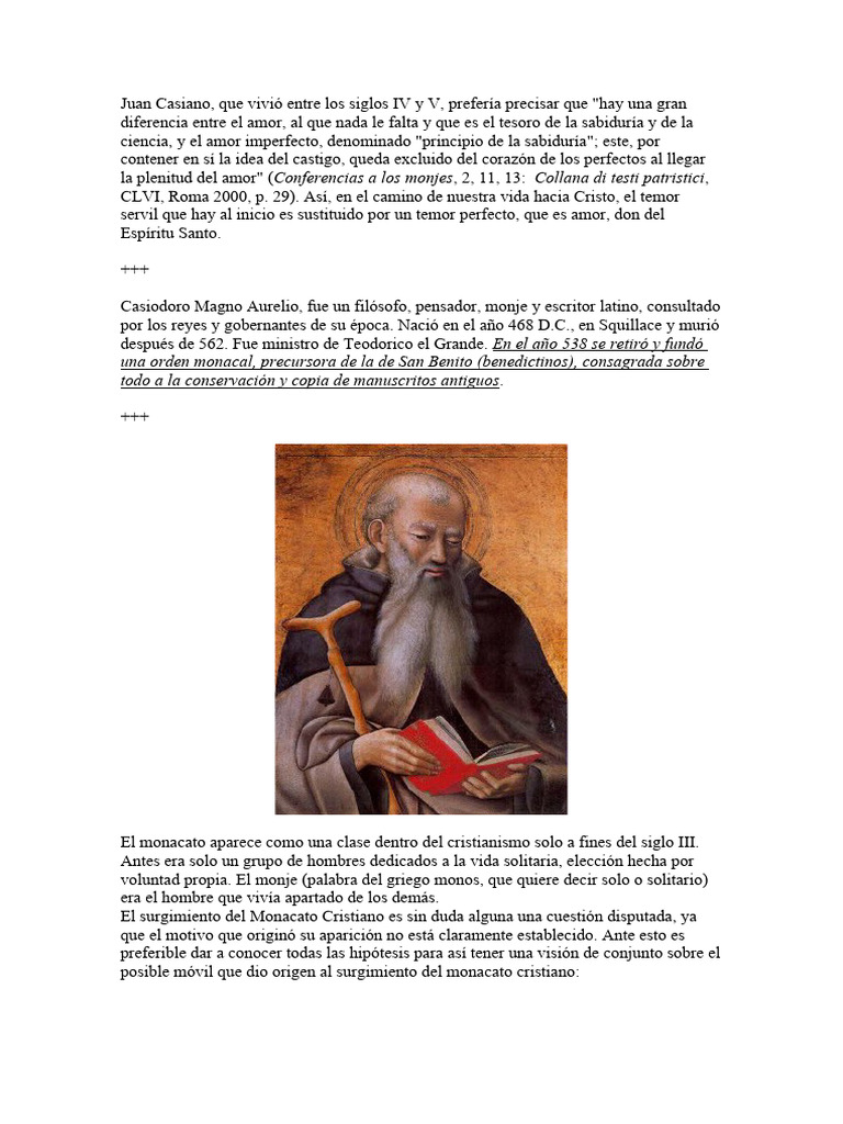 Juan Casiano | PDF | Monacato cristiano | Iglesia Católica