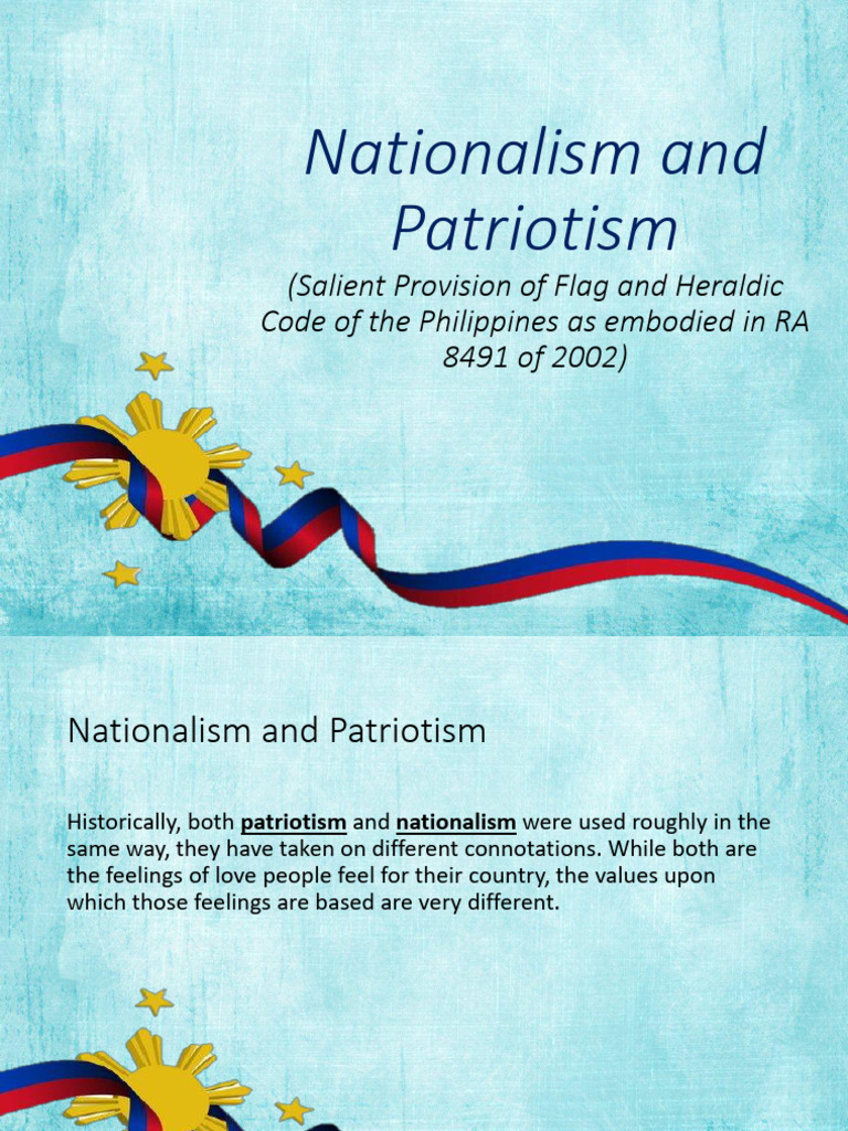 WHAT IS PATRIOTISM HOW DOES IT DIFFER FROM NATIONALISM intelligence overview