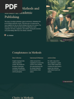 Crafting The Methods and Results in Academic Publishing