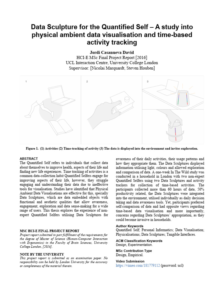 Data Sculptures for Quantified Self Insights | PDF | Human–Computer ...