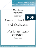 Lavri Concerto For Flute and Orchestra Op 344 - Piano Score