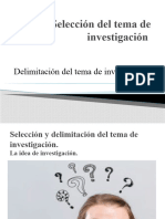 Elección Del Tema de Investigacion.