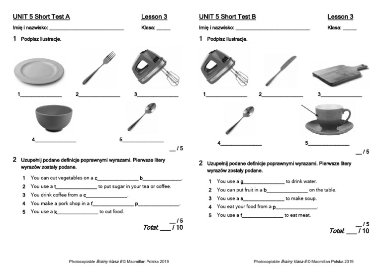 Sprawdzian Gwo Klasa 6 Test 1 Jezyk Polski Jezyk Angielski Klasa 6 Material 3 | PDF