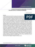 Direito Fundamental Dos Povos Nativos Brasileiros Educação, Inclusão Social e Interdisciplinaridade