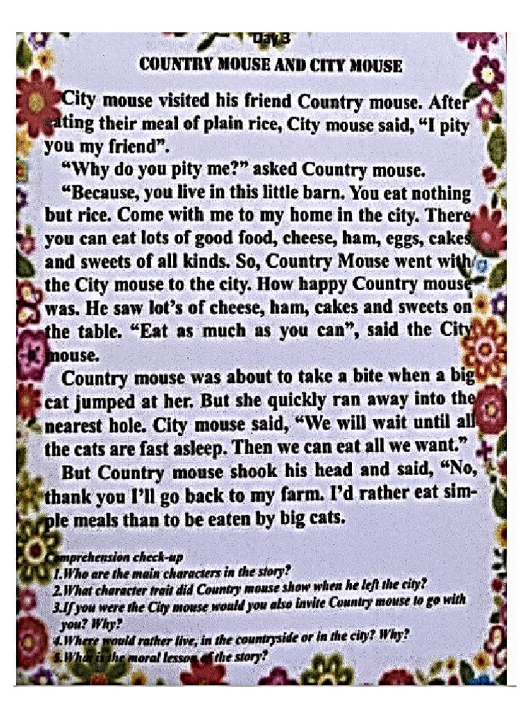 6th grade english short story for grade 6