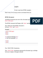 4 HTML Basic Examples