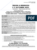 Mendoza Julio y Octubre 2023