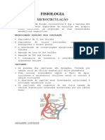 FISIOLOGIA - Microcirculação