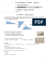 3.1 FORMATIVO - Reas, Volumes, Trigonometria