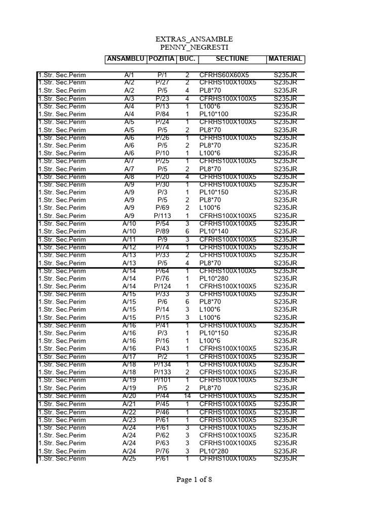 Ansamble Material Specifications | PDF