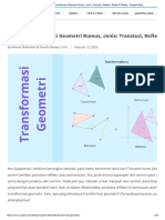 Materi Transformasi Geometri Rumus, Jenis - Translasi, Refleksi, Rotasi & Dilatasi