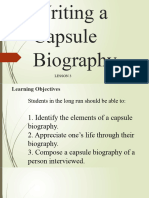 Writing A Capsule Biography