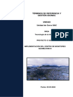 TDR - Implementación de Centro de Monitoreo Geomecánico - Rev