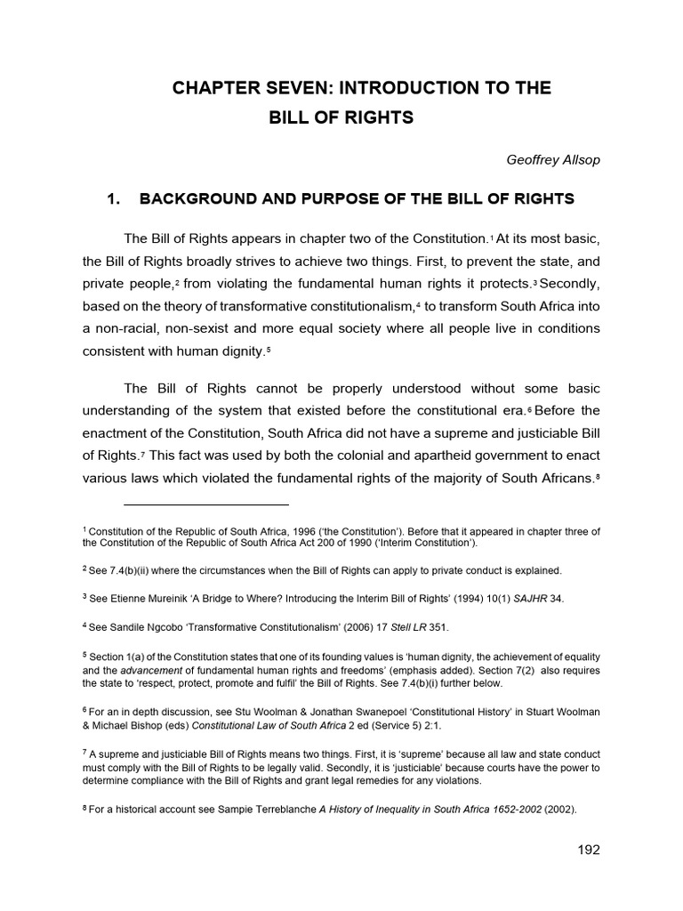 Understanding SA's Bill of Rights | PDF | Common Law | Standing (Law)
