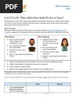 CALCULATE - What Affects How Much We Pay in Taxes