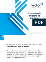 Aula - O Processos de Trabalho Do Psicólogo