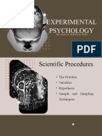 Experimental Psychology 2 Scientific Procedures