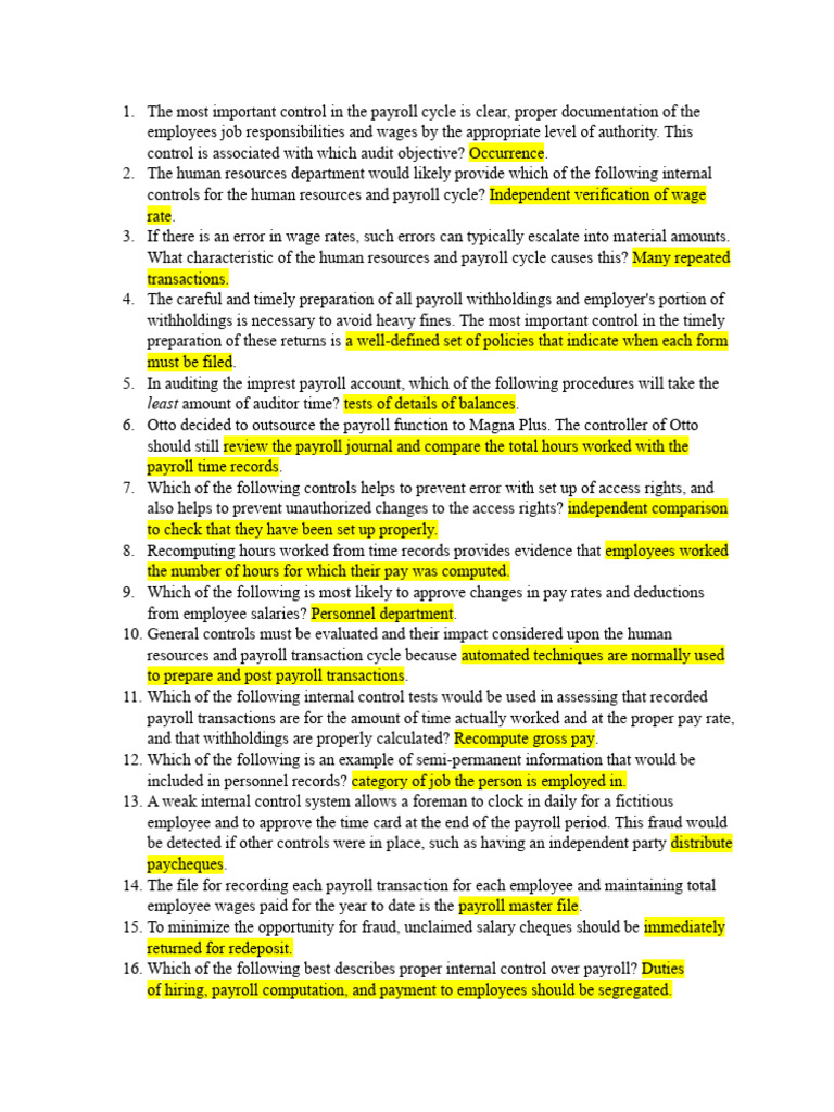 Payroll Audit & Control Essentials | PDF | Payroll | Employment