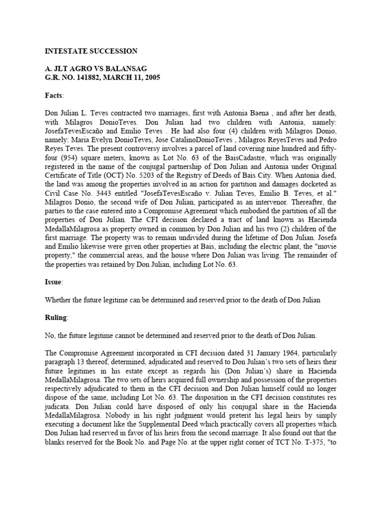 Intestate Succession PDF Common Law Justice