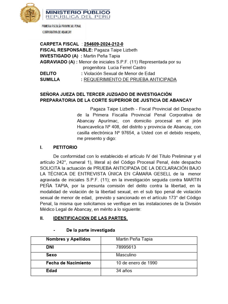 Prueba Anticipada | PDF