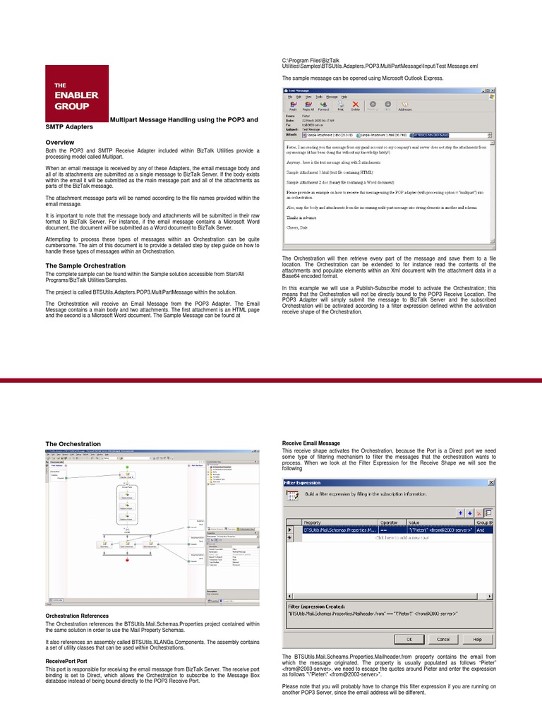 Handling Multipart Messages in BizTalk | PDF | Xml | Network Service
