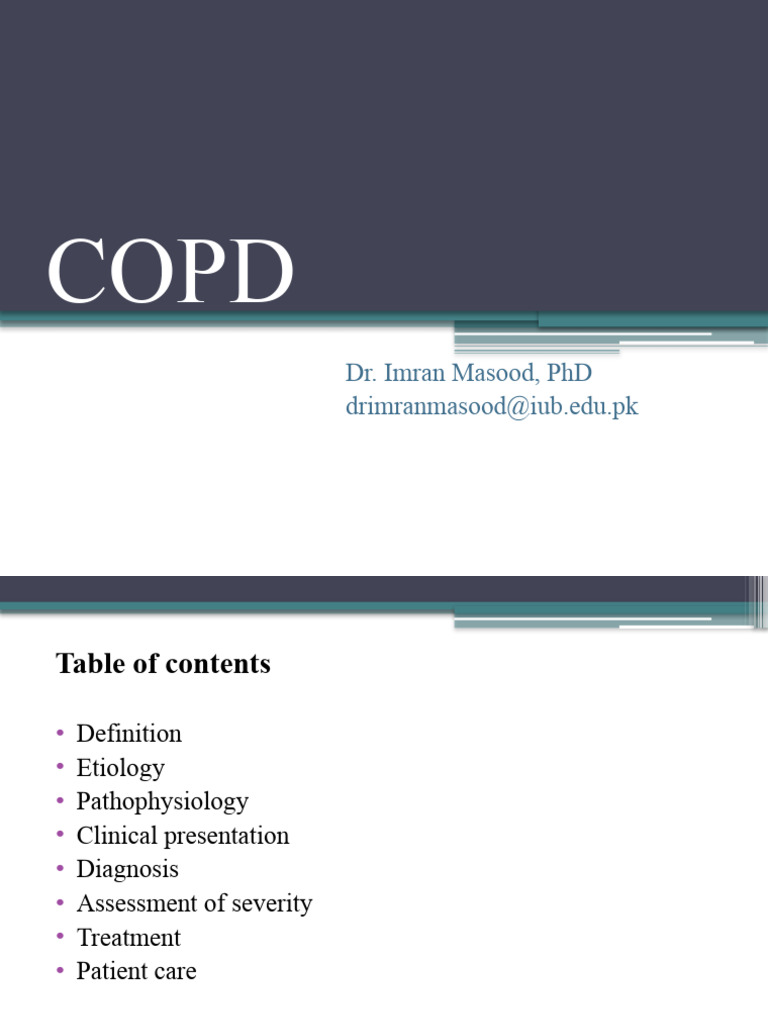 COPD | PDF | Chronic Obstructive Pulmonary Disease | Bronchitis