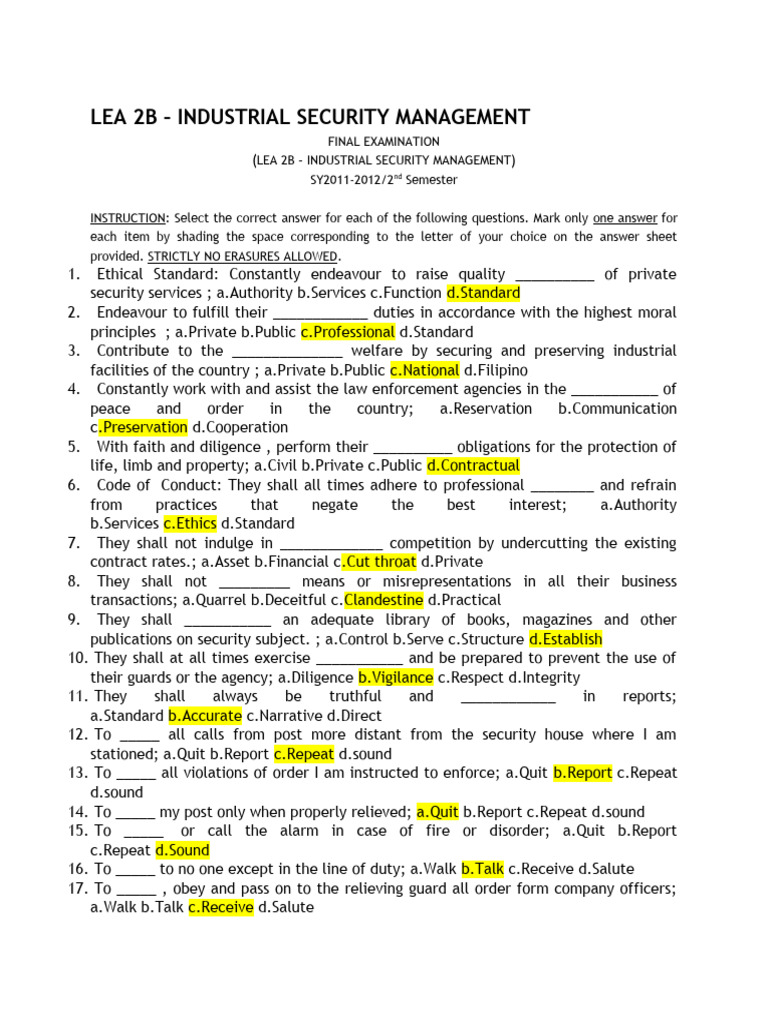Lea 2B | PDF | Security Guard | Securities