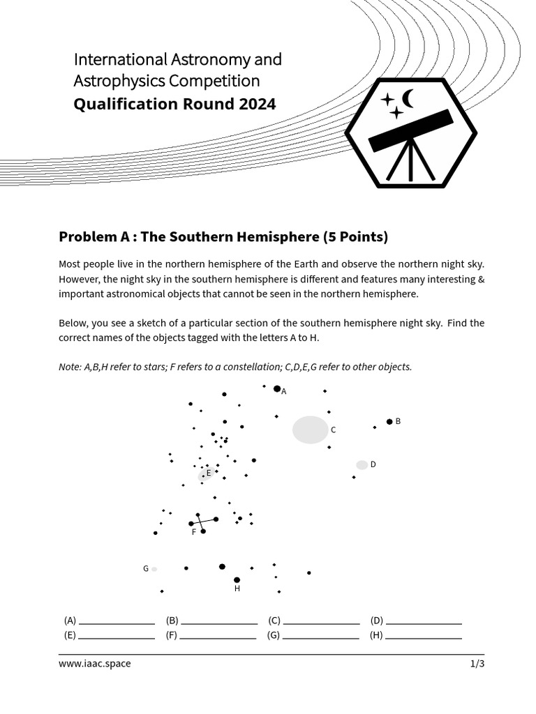 IAAC Qualification Round 2024 Problems | PDF