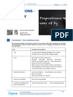 Preposition Uses of by