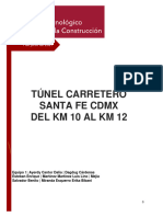 PROYECTO: Planeación y Programación de Túnel Carretero Santa Fe