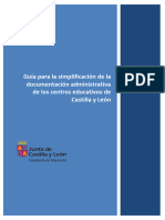 Guía para La Simplificación Administrativa de Los Centros Educativos de Castilla y León