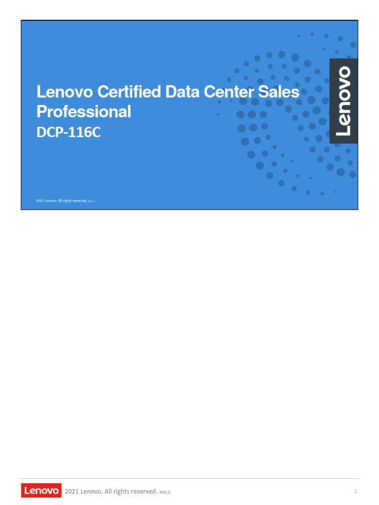 DCP-116 Sales StudentGuide | PDF | Computer Data Storage | Cloud Computing