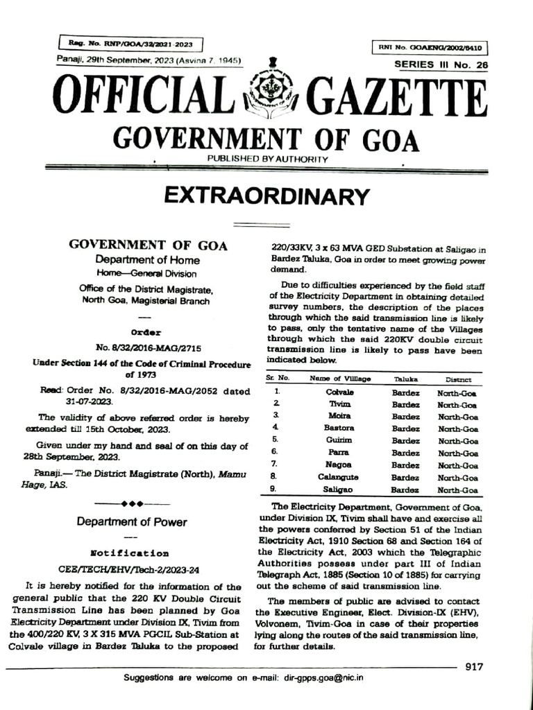 Gazett Notification Pdf Government Electrical Engineering