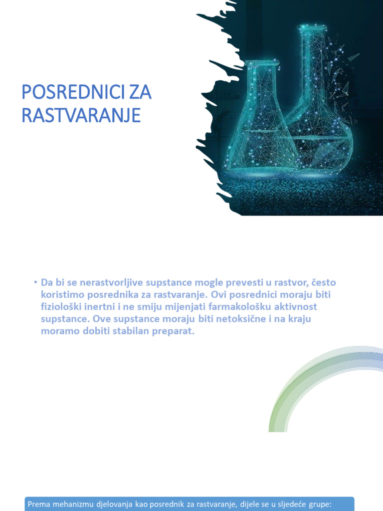 Posrednici Za Rastvaranje | PDF