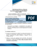 Guia de Actividades y Rúbrica de Evaluación - Tarea 1 - Recolectar Información Introductoria Al Procesamiento Digital de Señales