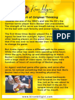 The Art of Original Thinking Happy Sunday - 28th Jan - 2024