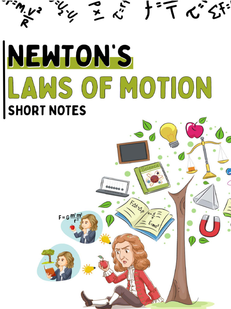 Newton's Laws of Motion Short Notes | PDF | Physics | Mechanics