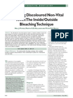 Managing Discoloured Non-Vital Teeth: The Inside/Outside Bleaching Technique