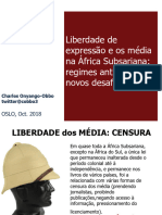 Liberdade de Expressão e Os Média Na África Subsariana