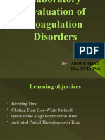 Laboratory Evaluation of Coagulation Disorders