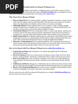 Fiverr Resume Writing