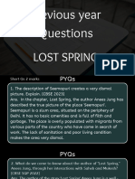 Lost Spring Pyqs