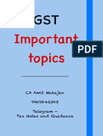 GST - Most Imp Topics - CA Amit Mahajan