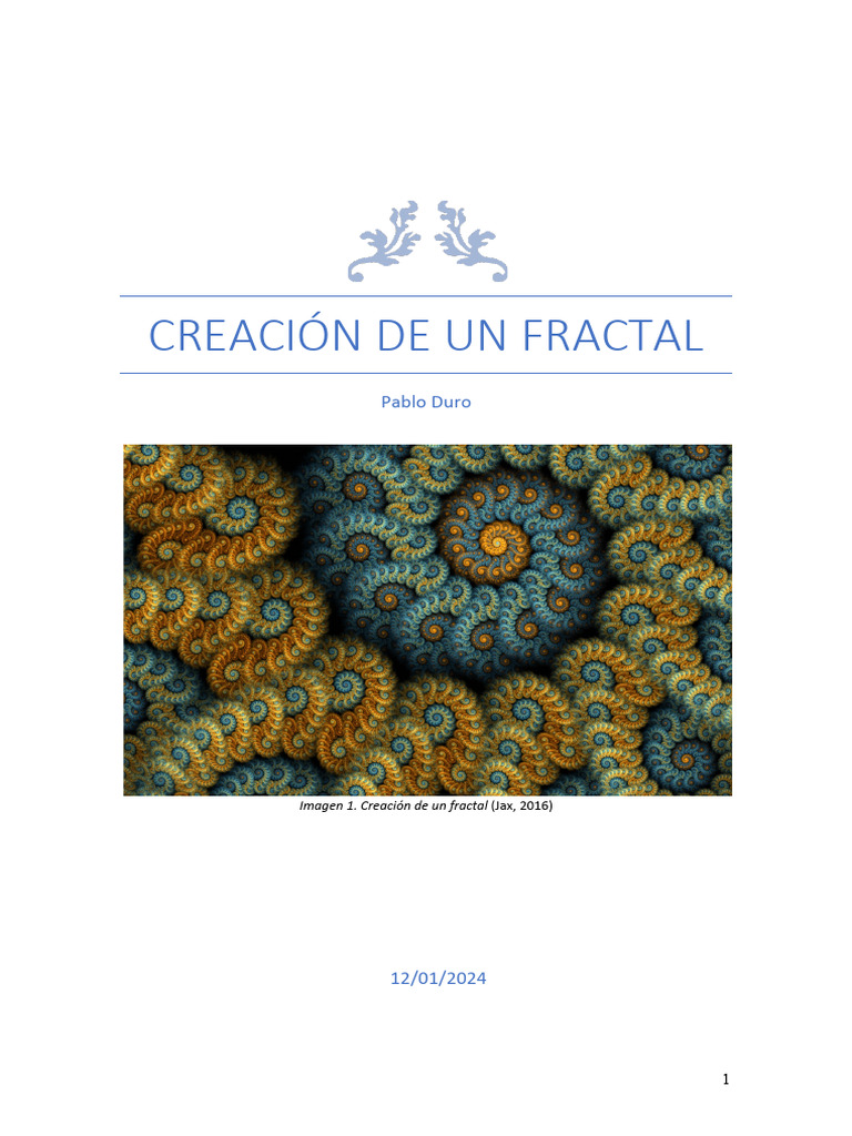 Fractales y la Ecuación de Mandelbrot | PDF | Fractal | Límite ...