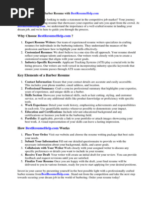 Barber Resume